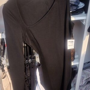 Charlotte Russe Black One Shoulder Fitted Dress